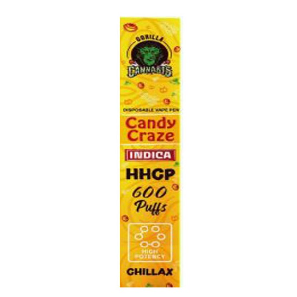 HHCP + HHCP VAPE PEN 90% candy craze INDICA